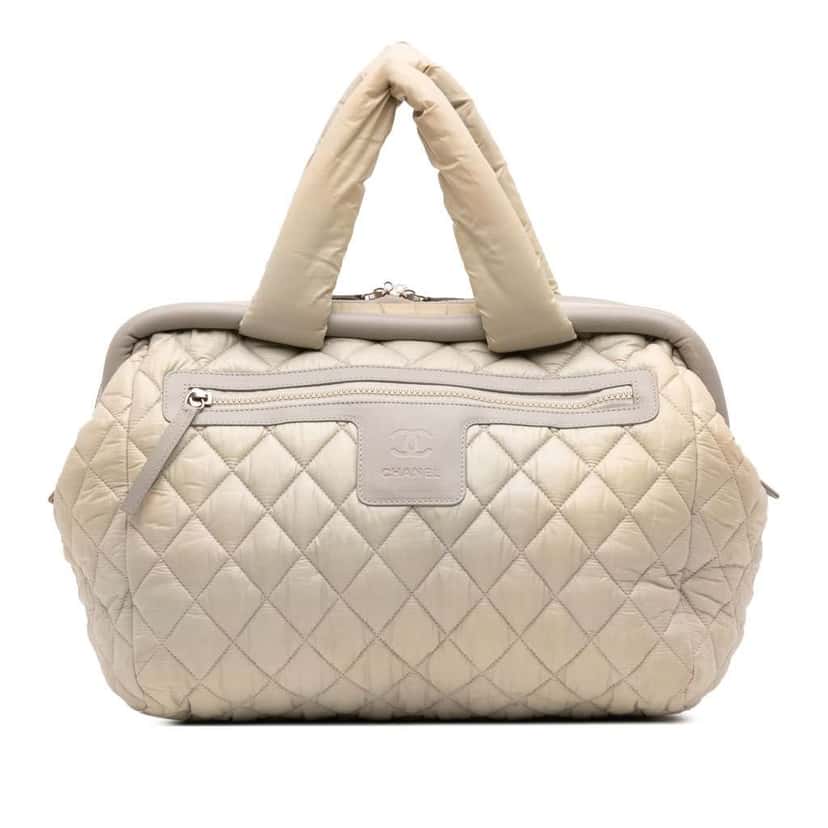 Chanel Medium Nylon Coco Cocoon Bowling Bag Brown Good condition - Front View