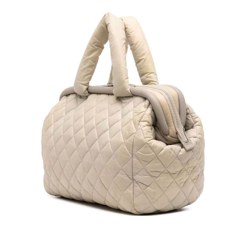 Chanel Medium Nylon Coco Cocoon Bowling Bag Brown Good condition - Back View
