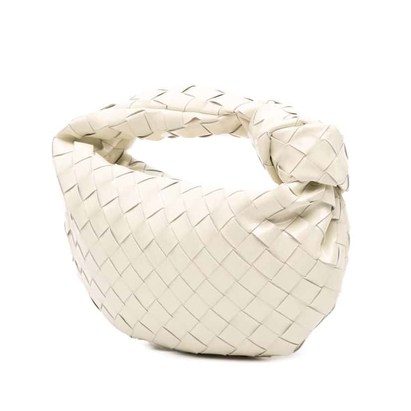 Bottega Veneta Mini Patent Intrecciato Jodie White Leather Good condition - Back View