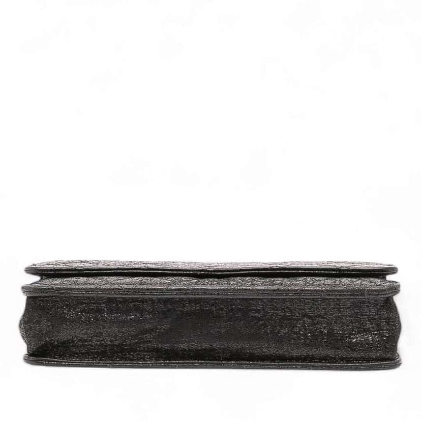 Chanel CC Quilted Crinkled Calfskin Wallet On Chain Black Leather Good condition - Inside View