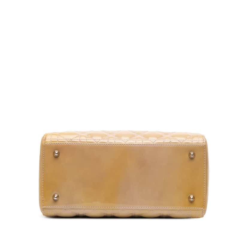 Dior Medium Patent Cannage Lady Dior Brown Leather Good condition - Inside View