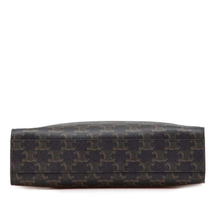 Celine Small Triomphe Coated Canvas Vertical Cabas Tote Brown Canvas Very good condition - Inside View