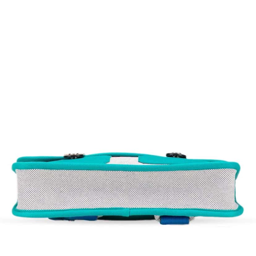 Hermès Toile and Barenia Childrens Jeux Dans La Jungle Backpack Blue Canvas Good condition - Inside View