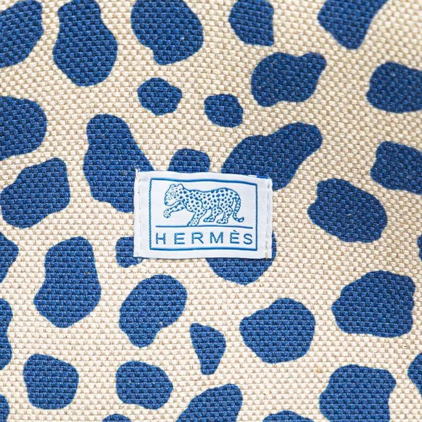 Hermès Toile and Barenia Childrens Jeux Dans La Jungle Backpack Blue Canvas Good condition - Box View