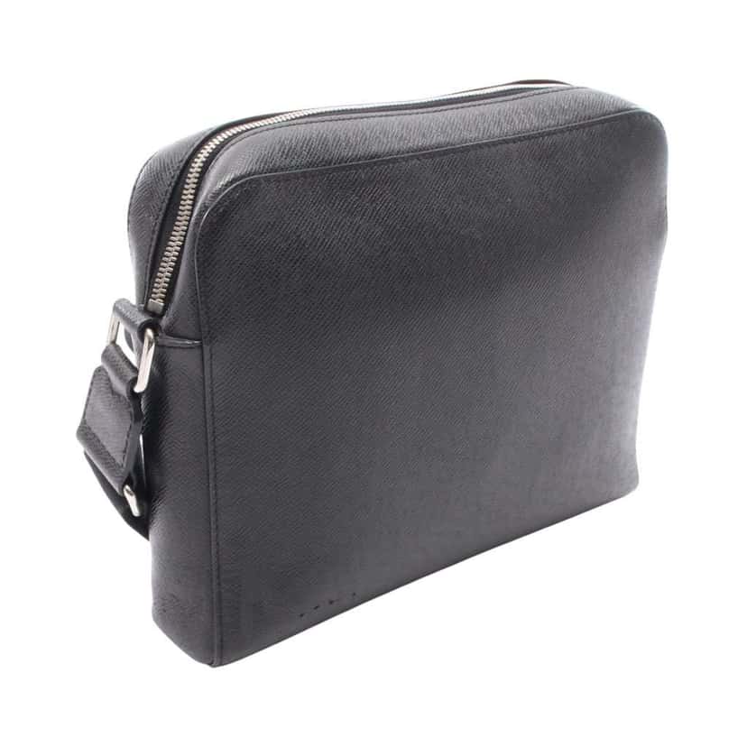 Louis Vuitton Taiga Striped Anton Messenger PM Black Leather Good condition - Back View