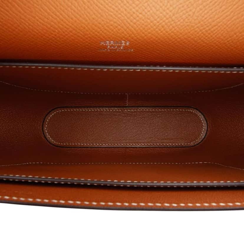 Hermès Epsom Octogone Clutch Brown Leather Good condition - Model View
