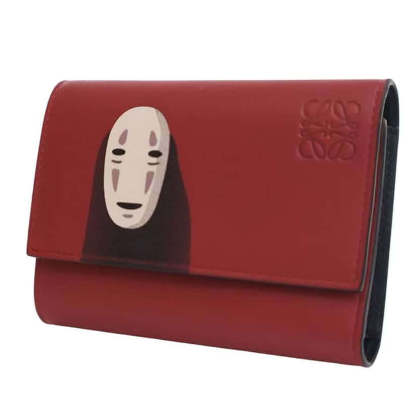 Loewe Studio Ghibli Spirited Away Kaonashi No Face Leather Wallet Red Leather Good condition - Inside View