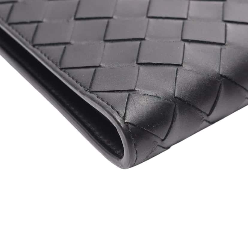 Bottega Veneta Medium Calfskin Intrecciato Document Case Black Leather Good condition - Model View