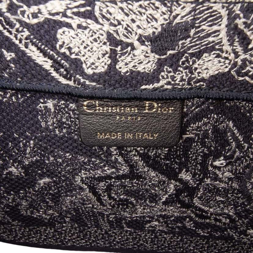 Dior Large Canvas Toile de Jouy Reverse Embroidered Book Tote Blue Canvas Good condition - Box View