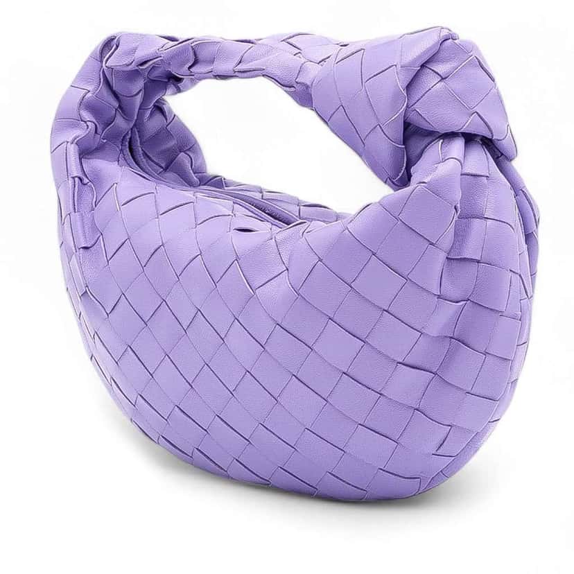 Bottega Veneta Mini Nappa Intrecciato Jodie Purple Leather Good condition - Back View