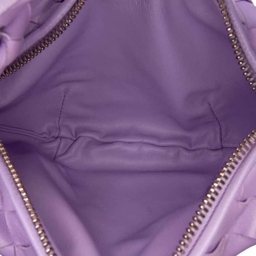 Bottega Veneta Mini Nappa Intrecciato Jodie Purple Leather Good condition - Model View