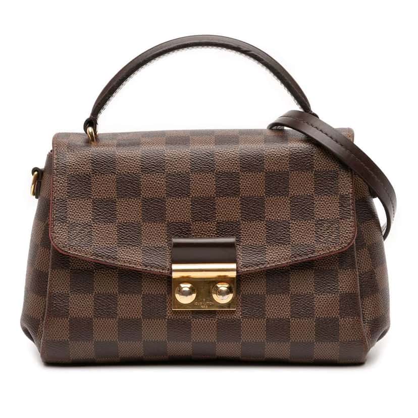 Louis Vuitton Damier Ebene Croisette Brown Canvas Good condition - Front View