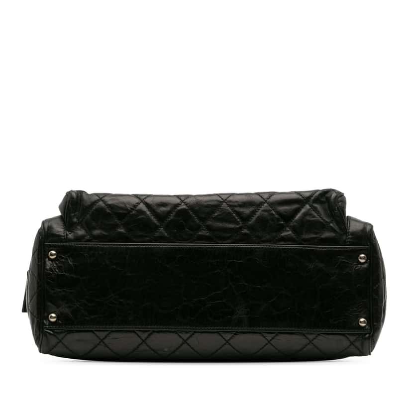 Chanel Medium Quilted Glazed Calfskin Executive Tote Black Leather Good condition - Inside View