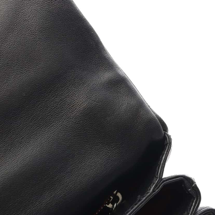 Prada Nappa Gaufre Shoulder Bag Black Leather Good condition - Box View