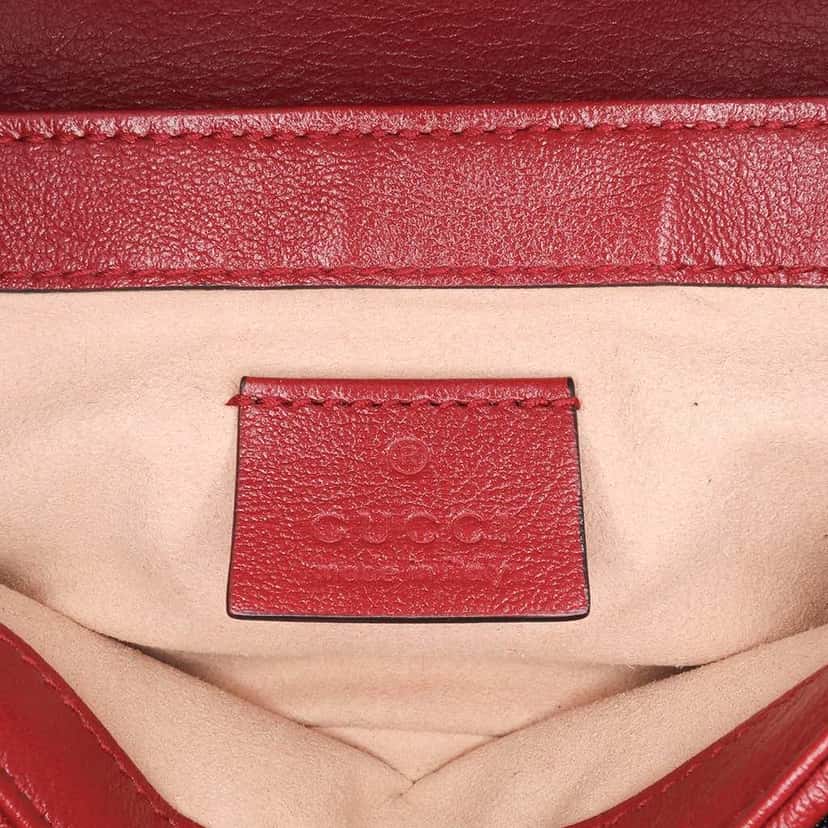 Gucci Super Mini GG Marmont Matelasse Leather Torchon Flap Crossbody Black Leather Good condition - Box View