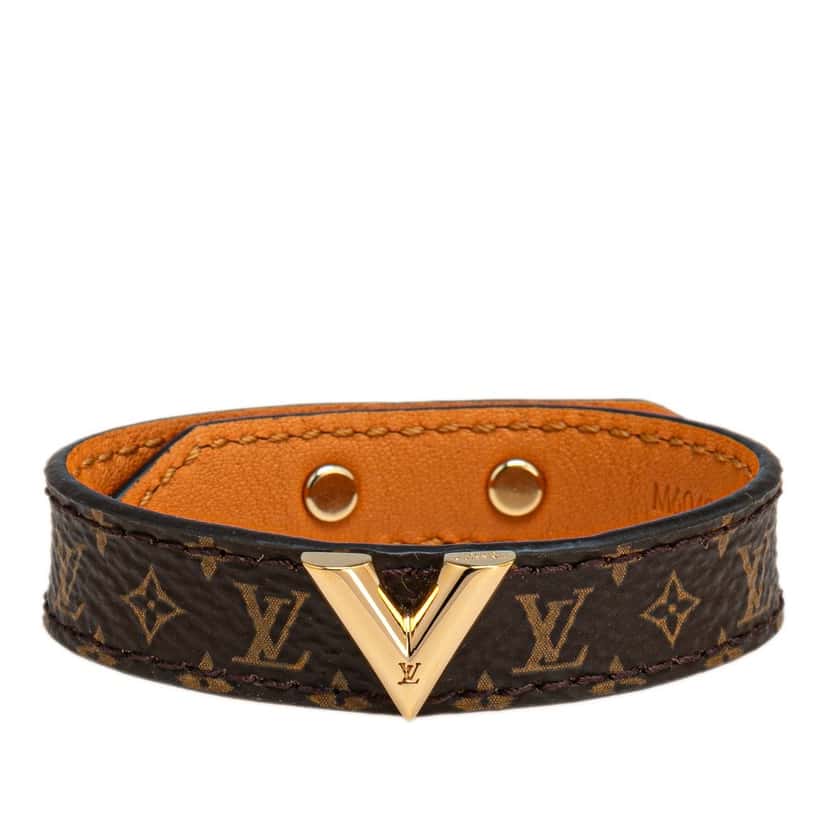 Louis Vuitton Monogram Essential V Bracelet Brown Canvas Very good condition - Front View