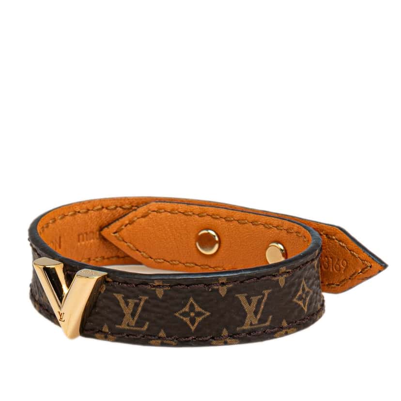Louis Vuitton Monogram Essential V Bracelet Brown Canvas Very good condition - Back View