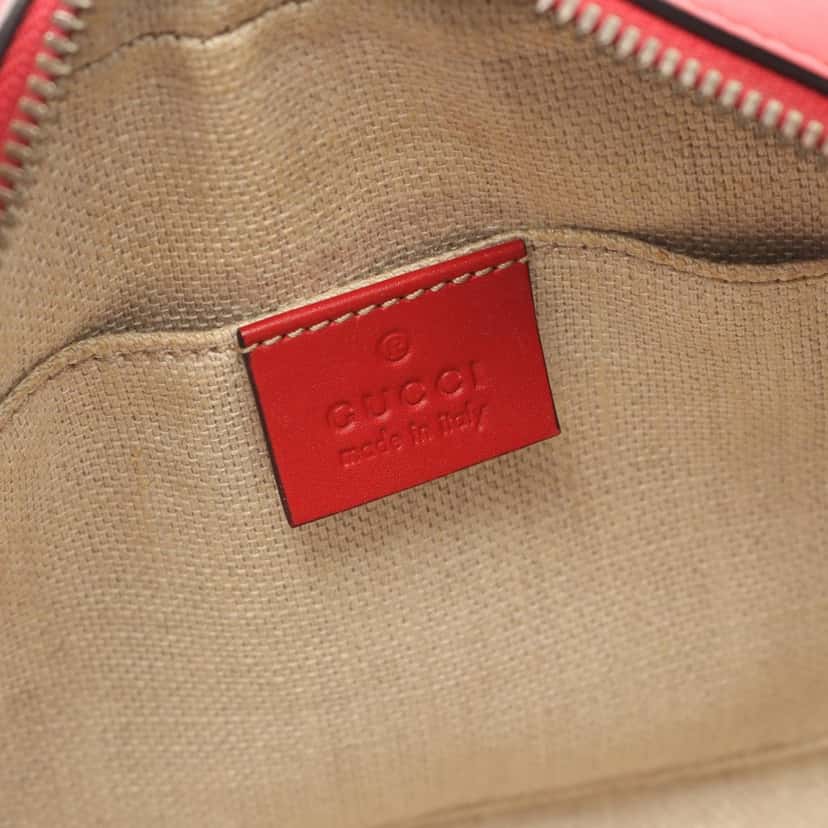 Gucci Calfskin Web Webby Bee Camera Bag Red Leather Good condition - Model View