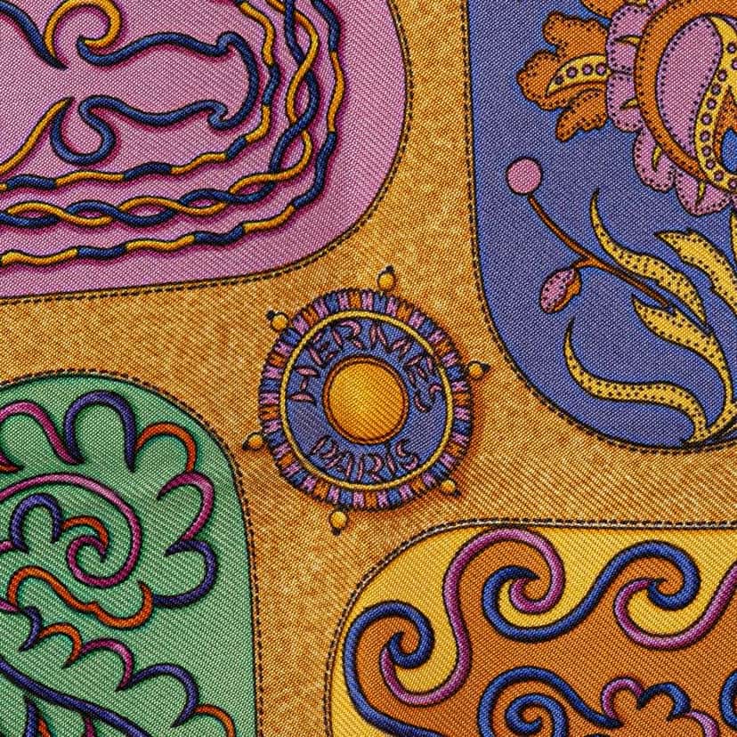 Hermès Carres Volants Silk Scarf Blue Silk Good condition - Box View