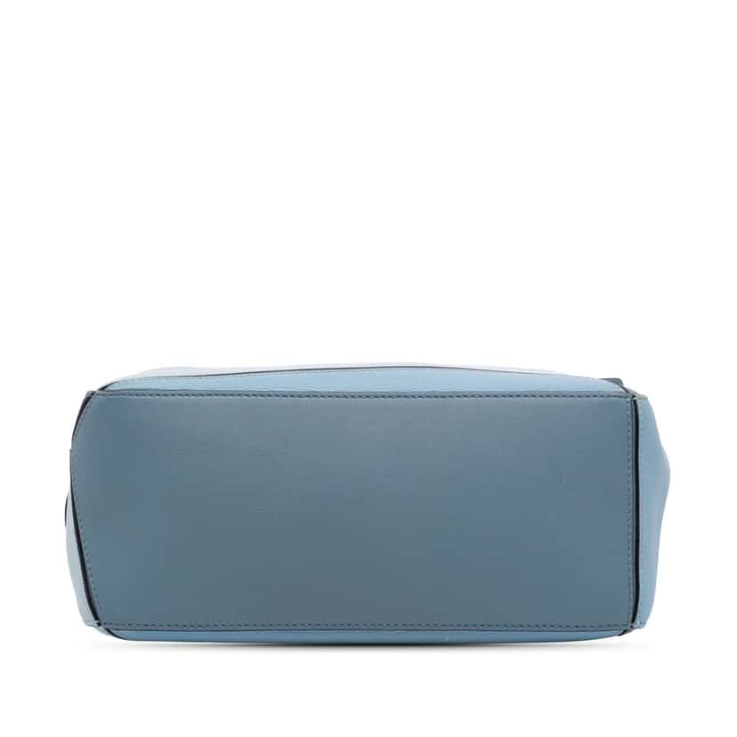 Loewe Small Tricolor Calfskin Puzzle Satchel Blue Leather Good condition - Inside View
