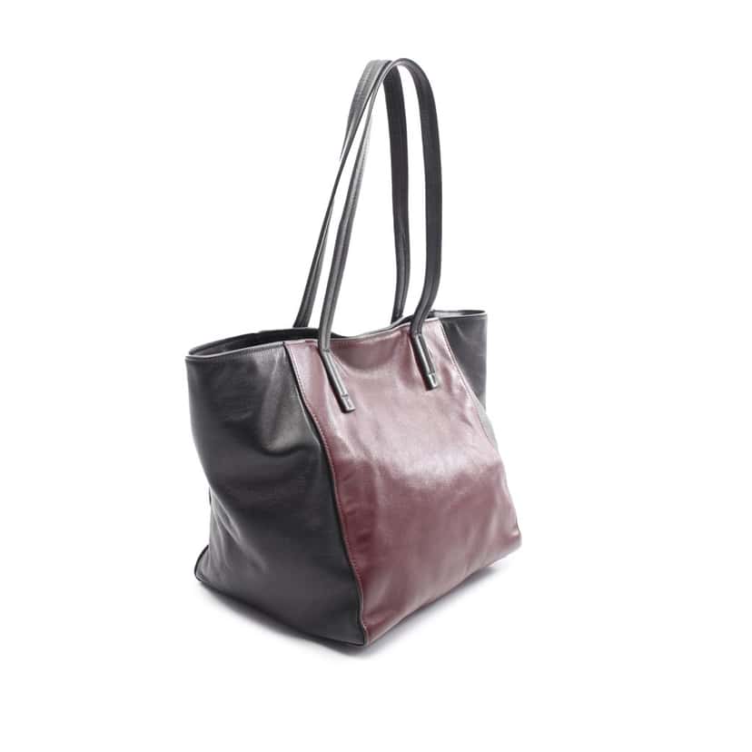 Prada Bicolor Soft Calf Shopping Tote Red Leather Good condition - Back View
