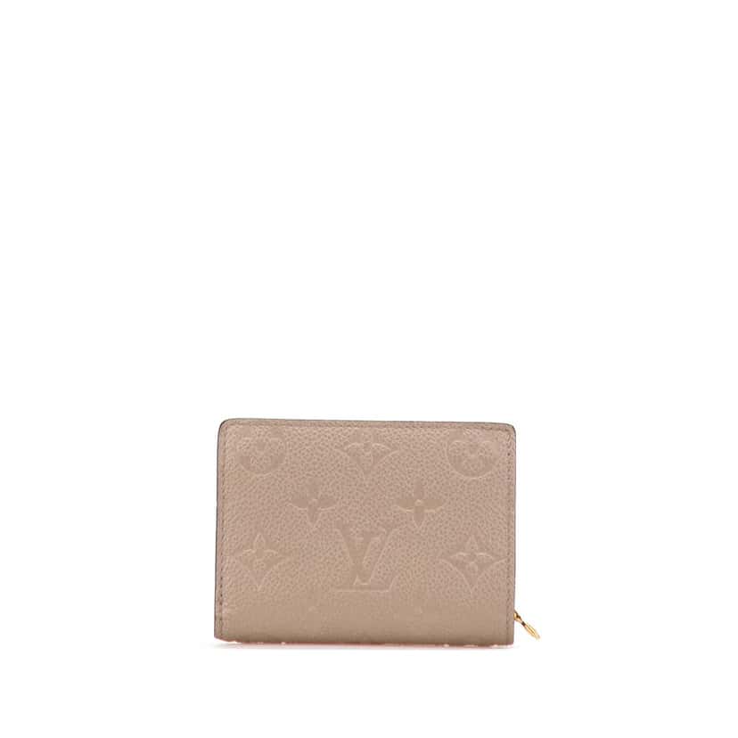 Louis Vuitton Monogram Empreinte Clea Small Wallet Brown Leather Good condition - Front View