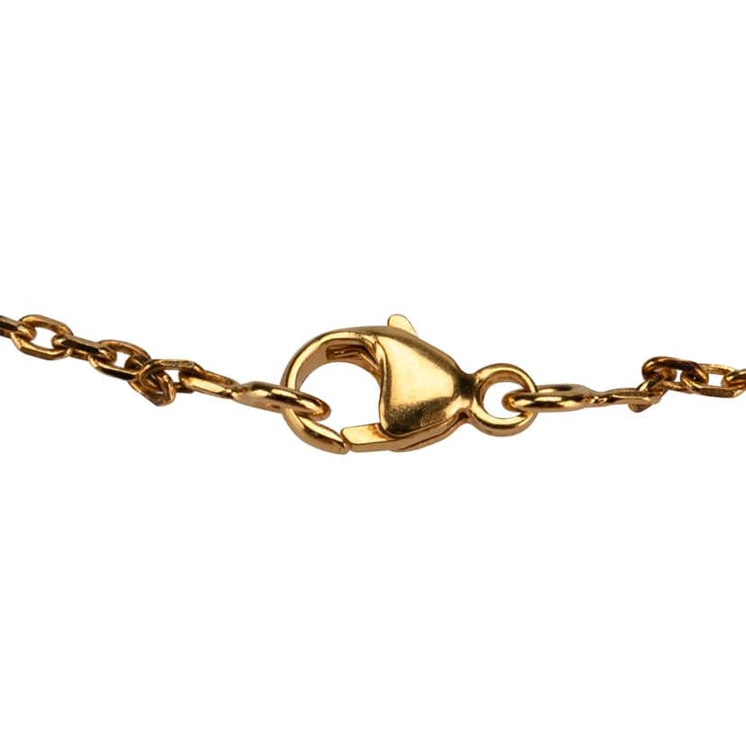 Hermès Gold Plated and Swift O Kelly Pendant Necklace Gold Metal Good condition - Model View