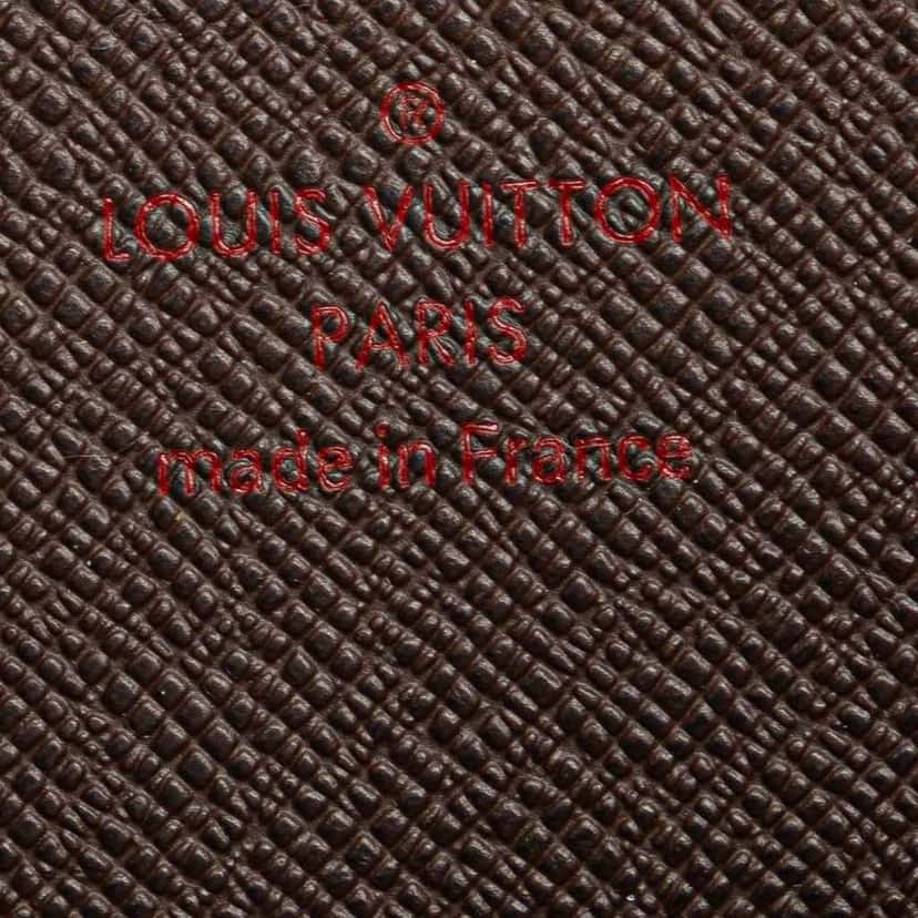 Louis Vuitton Damier Ebene Zippy Long Wallet Brown Canvas Good condition - Box View