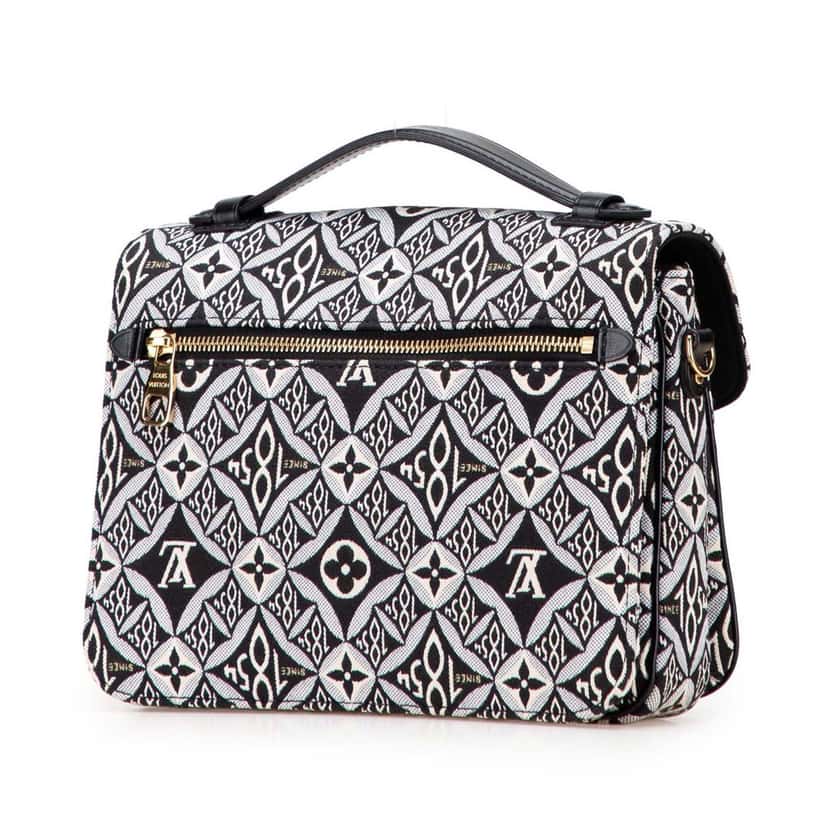 Louis Vuitton Monogram Jacquard Since 1854 Pochette Metis Black Canvas Very good condition - Back View