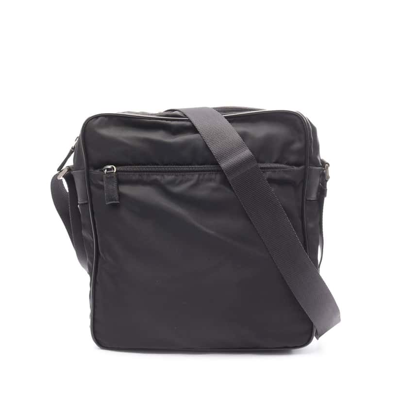 Prada Tessuto Zip Top Crossbody Black Good condition - Front View