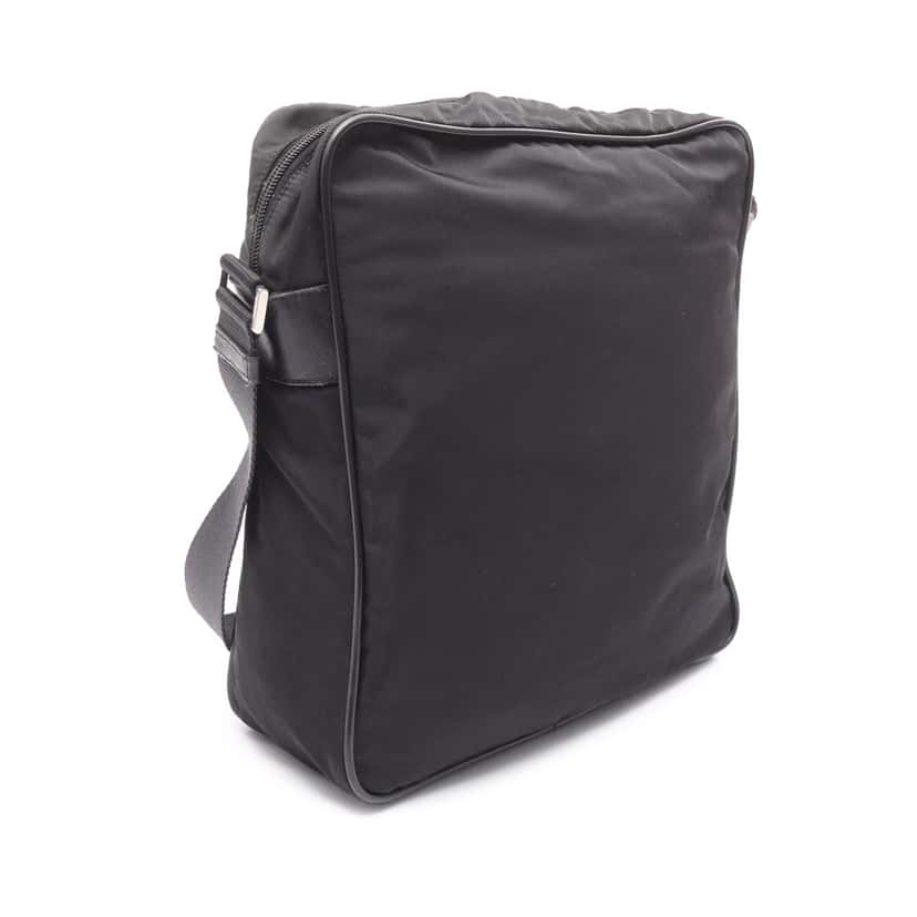 Prada Tessuto Zip Top Crossbody Black Good condition - Back View