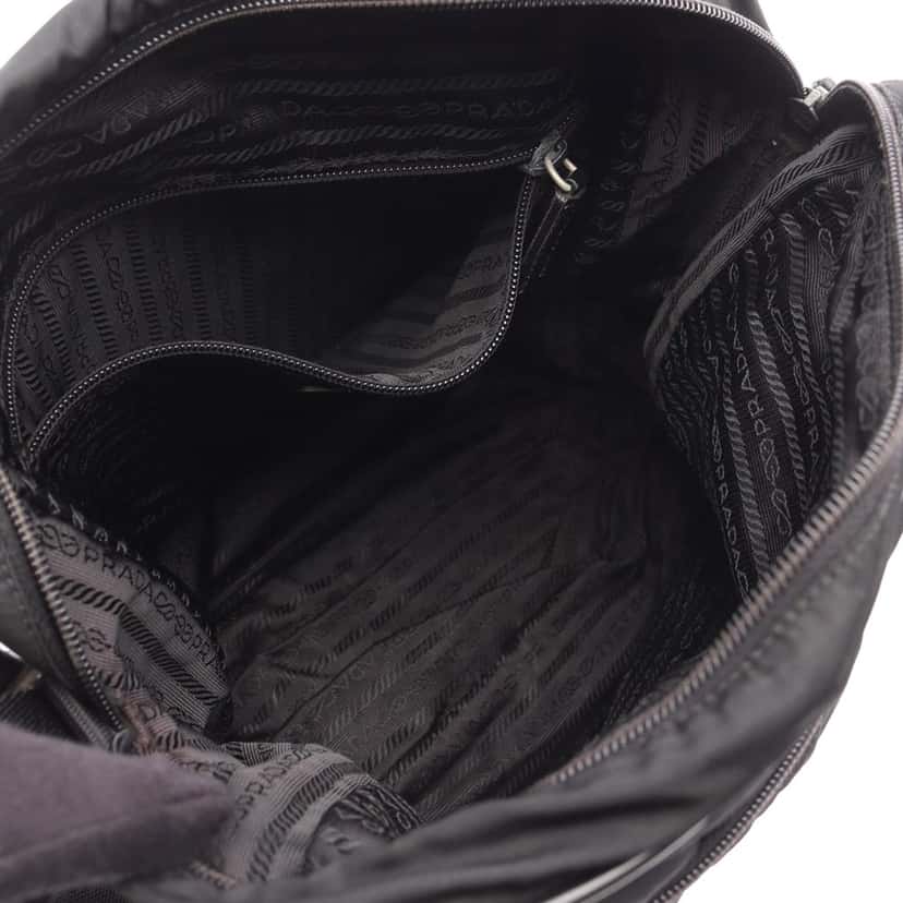 Prada Tessuto Zip Top Crossbody Black Good condition - Inside View