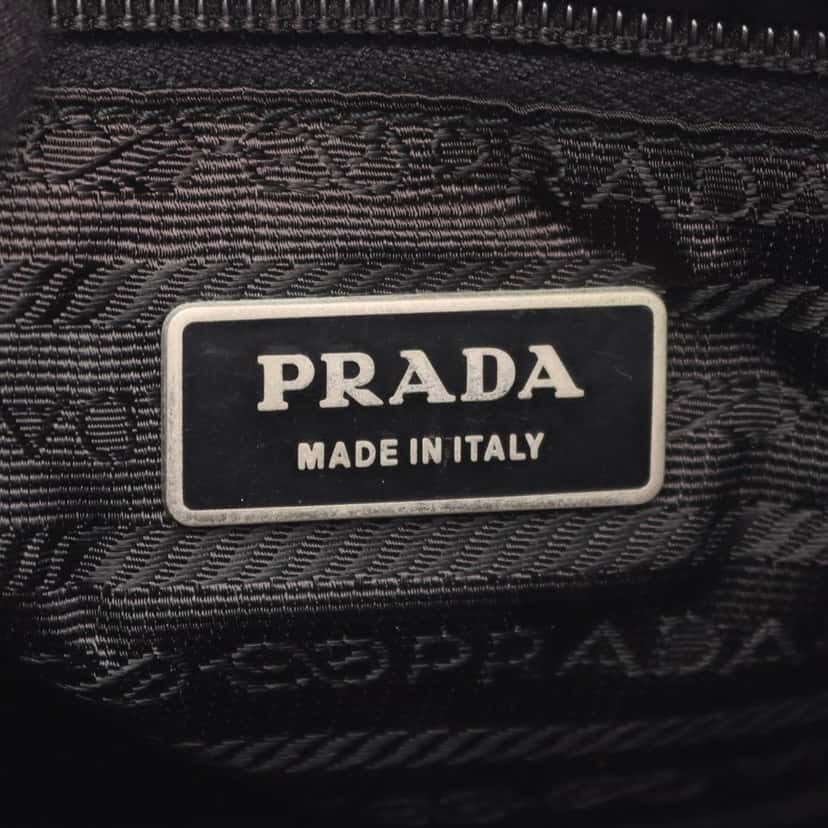 Prada Tessuto Zip Top Crossbody Black Good condition - Model View
