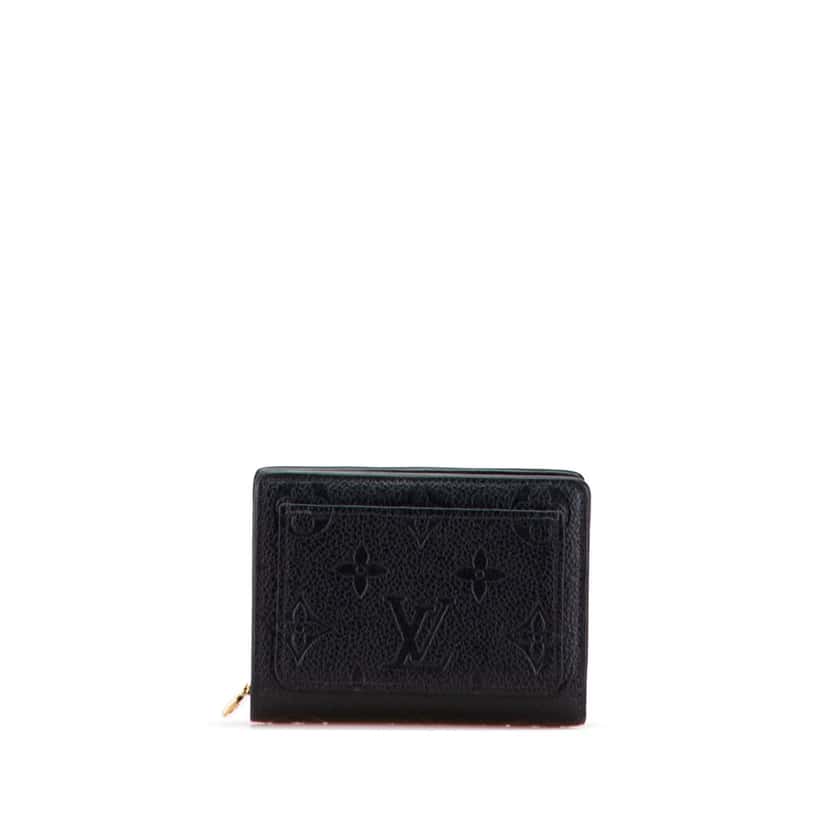 Louis Vuitton Monogram Empreinte Clea Small Wallet Black Leather Good condition - Front View