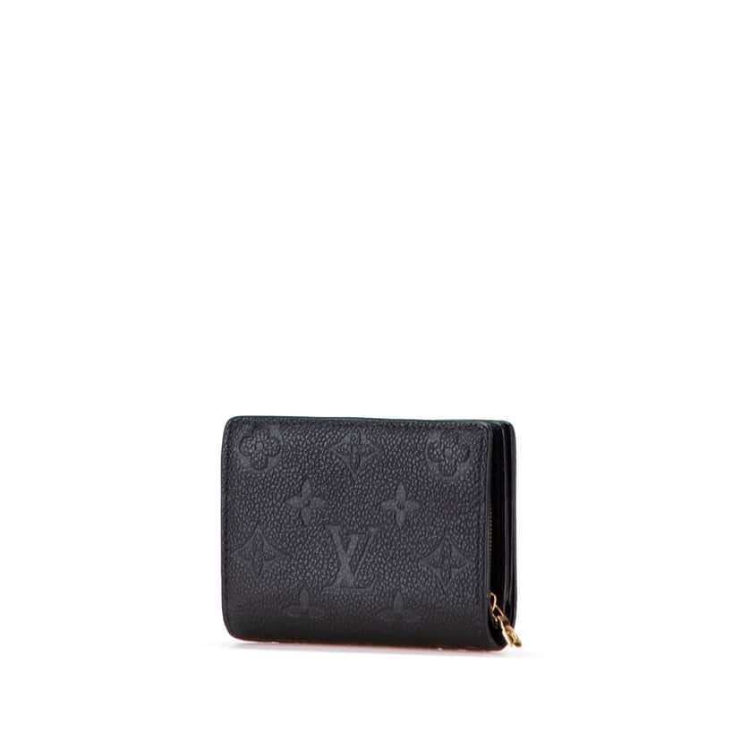 Louis Vuitton Monogram Empreinte Clea Small Wallet Black Leather Good condition - Back View