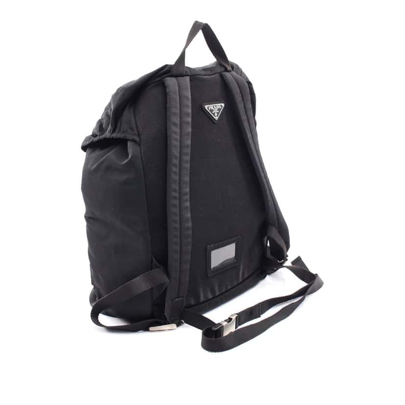 Prada Tessuto Montagna Double Buckle Backpack Black Good condition - Back View