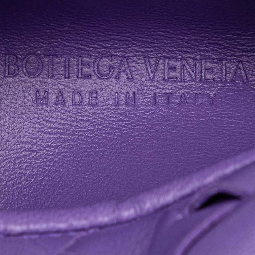 Bottega Veneta Mini Nappa Intrecciato Jodie Purple Leather Very good condition - Box View