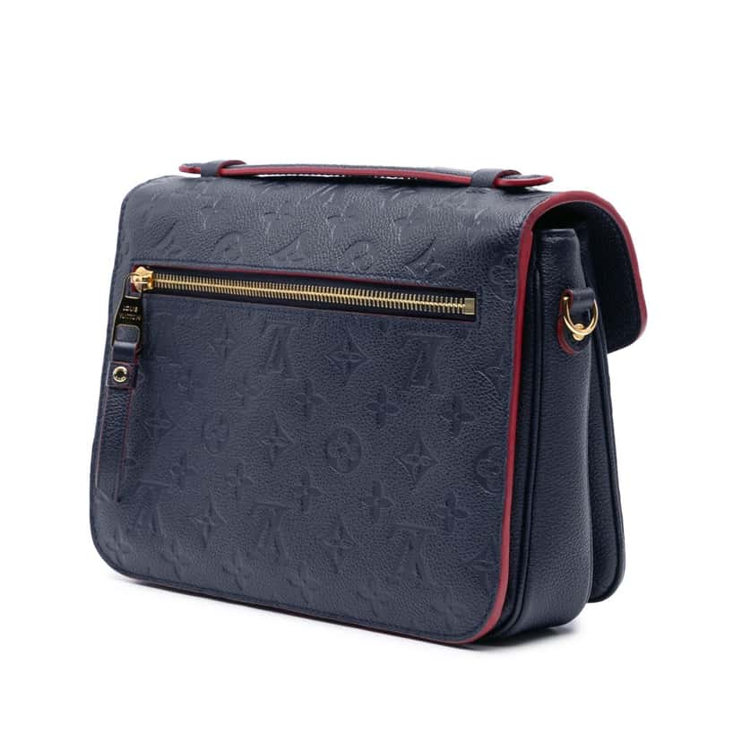 Louis Vuitton Monogram Empreinte Pochette Metis Blue Leather Good condition - Back View