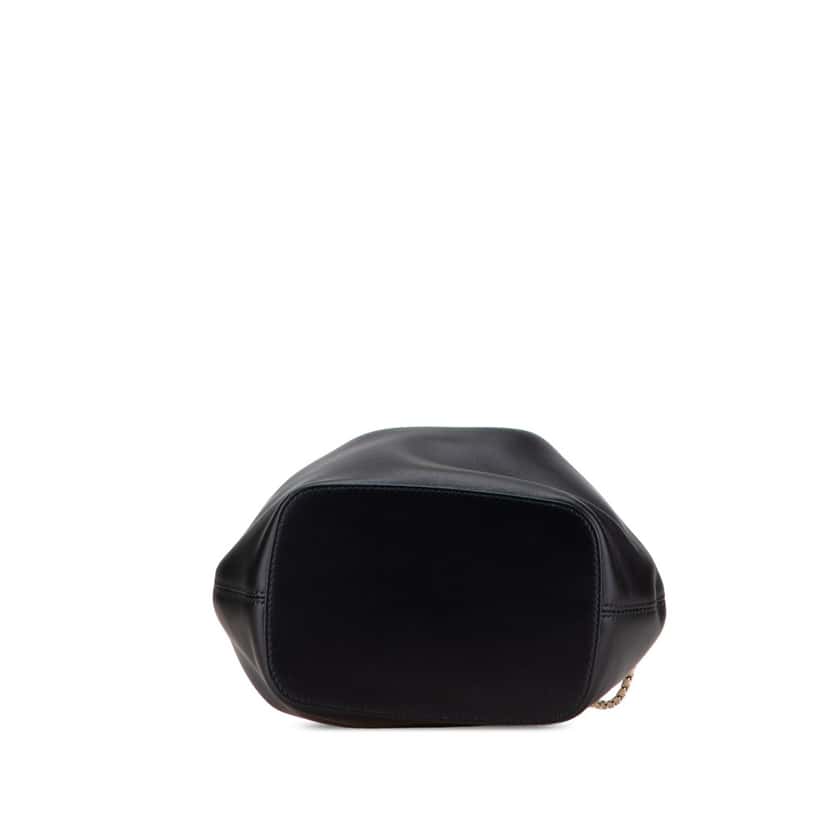 Bvlgari Leather Serpenti Forever Bucket Bag Black Leather Good condition - Inside View