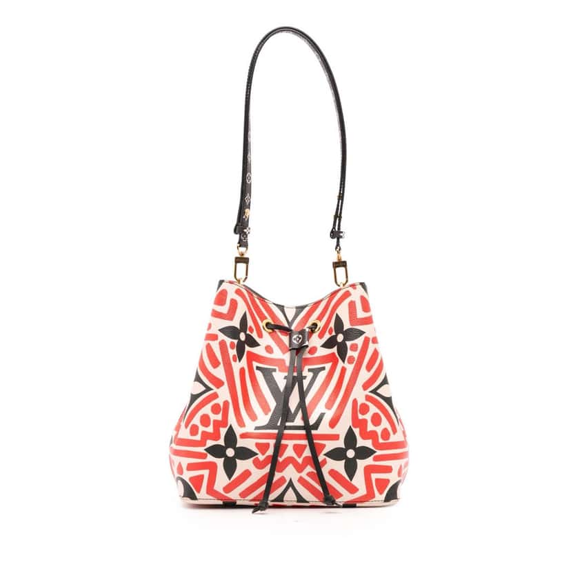Louis Vuitton Monogram Giant Crafty Neonoe MM Red Canvas Good condition - Front View