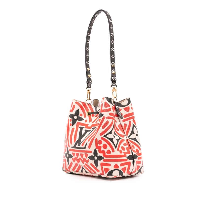 Louis Vuitton Monogram Giant Crafty Neonoe MM Red Canvas Good condition - Back View