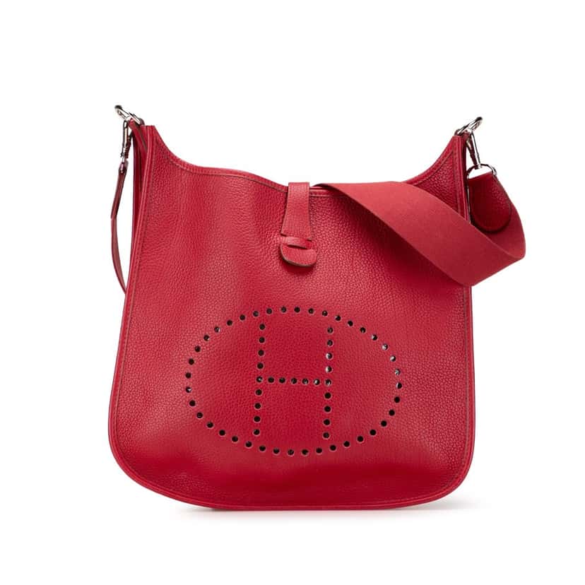Hermès Clemence Evelyne III 29 Red Leather Good condition - Front View