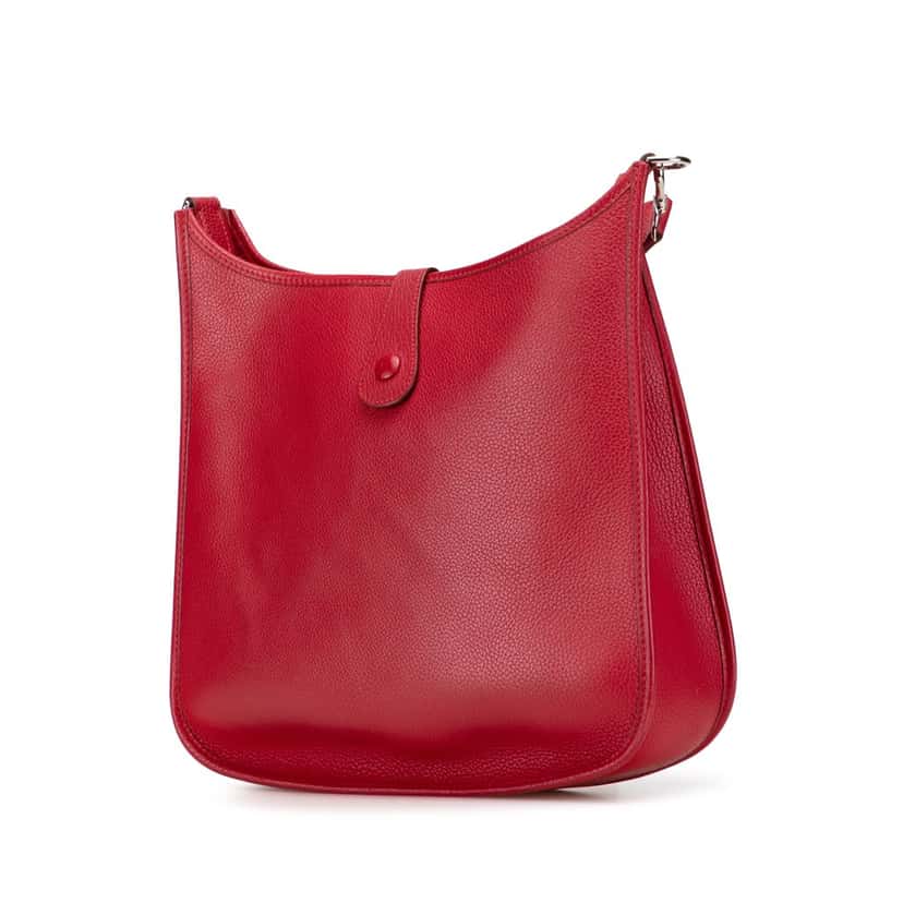 Hermès Clemence Evelyne III 29 Red Leather Good condition - Back View