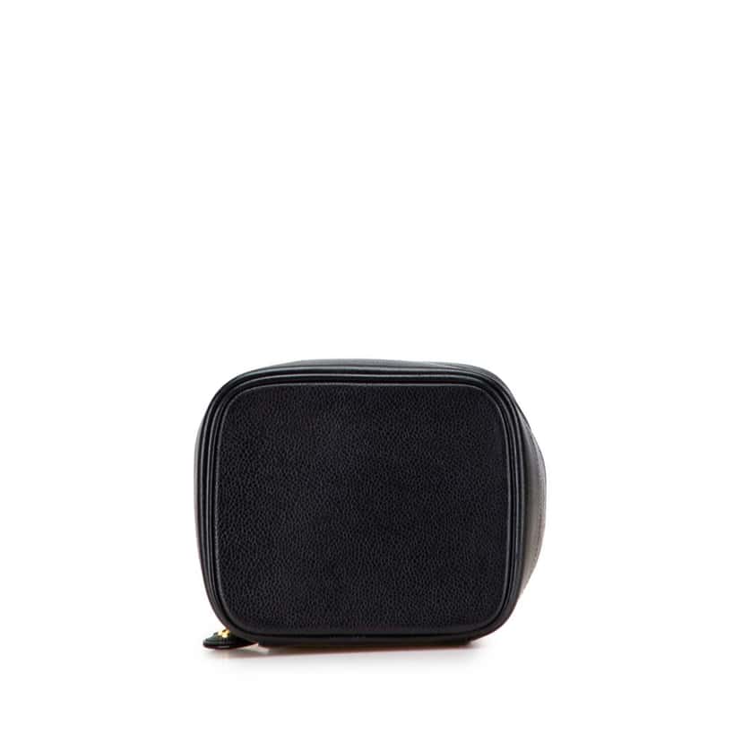Chanel CC Caviar Vanity Case Black Leather Good condition - Inside View