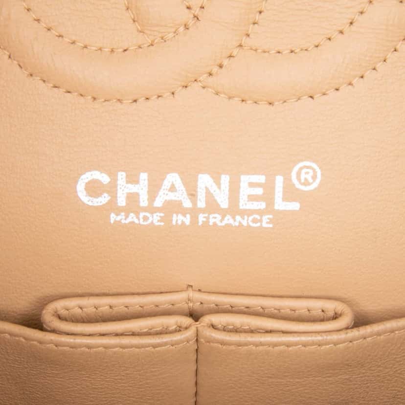 Chanel Small Classic Lambskin Double Flap Brown Leather Good condition - Box View