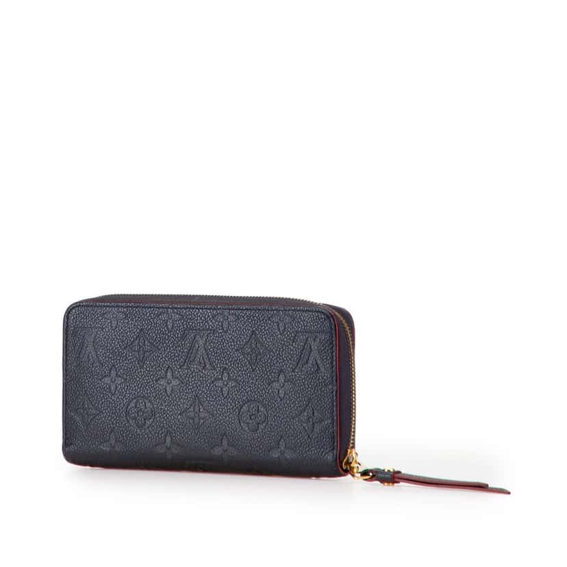 Louis Vuitton Monogram Empreinte Zippy Long Wallet Blue Leather Good condition - Back View