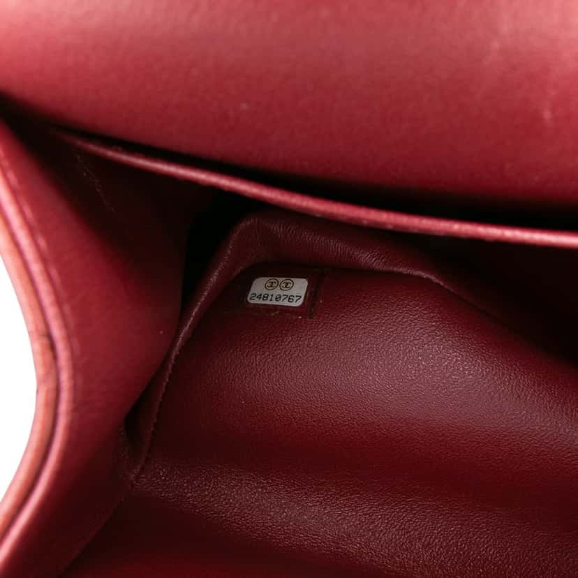 Chanel Jumbo Classic Lambskin Double Flap Red Leather Good condition - Box View