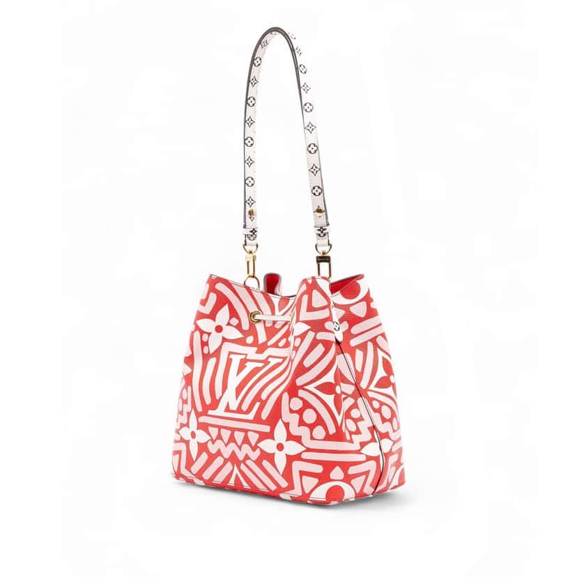 Louis Vuitton Monogram Giant Crafty Neonoe MM Red Canvas Very good condition - Back View