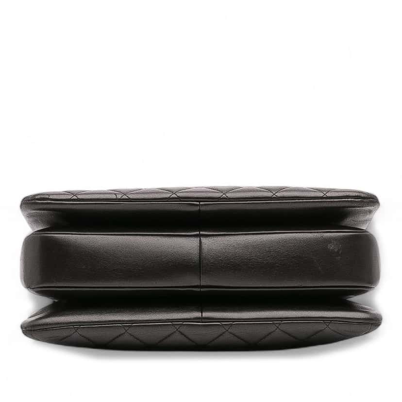 Chanel Large Lambskin Trendy CC Top Handle Flap Black Leather Good condition - Inside View