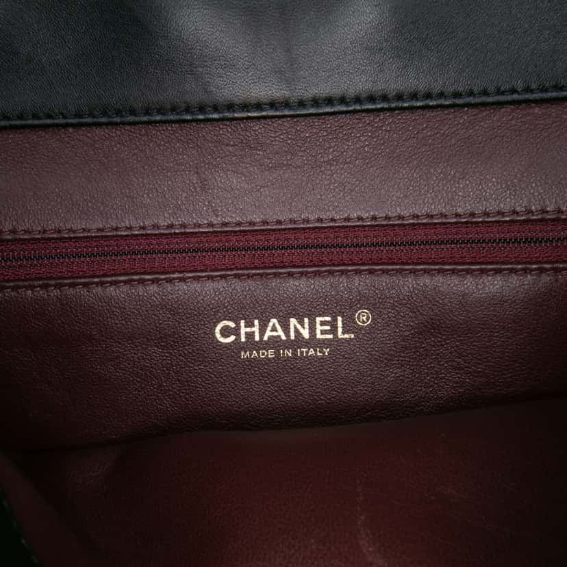 Chanel Large Lambskin Trendy CC Top Handle Flap Black Leather Good condition - Box View